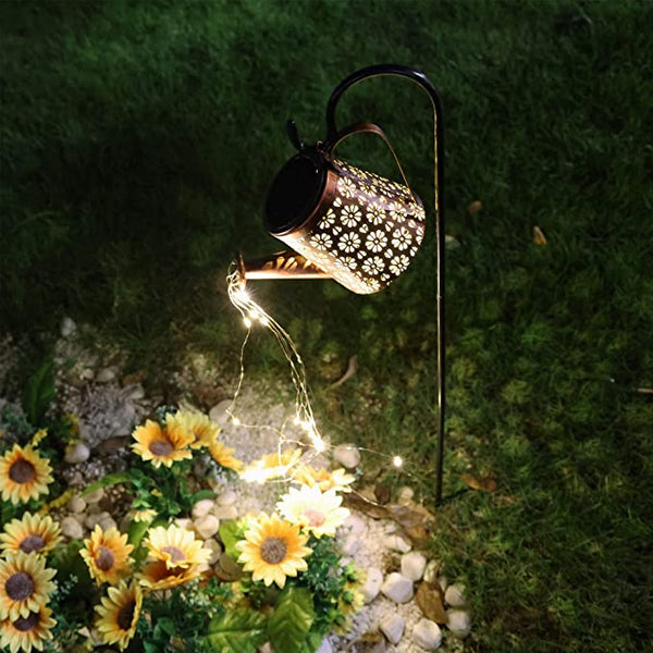 AnnaStore Solar Watering Can with Lights Outdoor Solar Powered Landscape Path Light Decorative Lighting Waterproof - 1 Pack