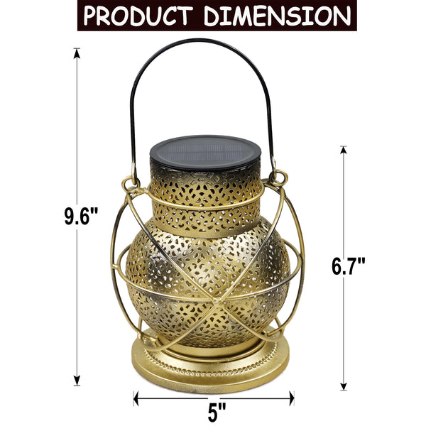 AnnaStore Solar Lantern Outdoor Hanging (1 Pack - Bronze)