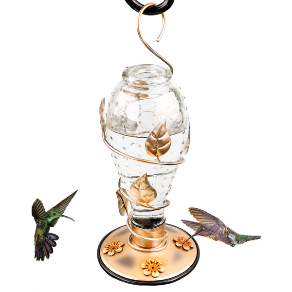 AnnaStore Glass Hummingbird Feeder for Outdoor